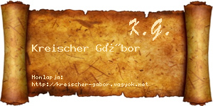 Kreischer Gábor névjegykártya