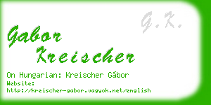 gabor kreischer business card